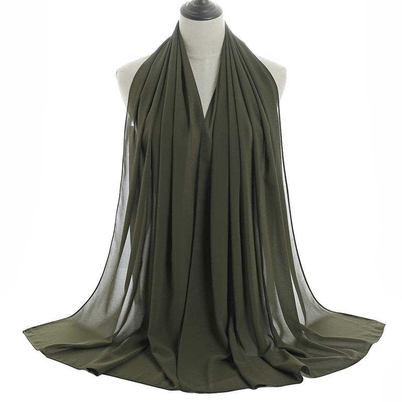 Orris Monochrome Pearl Chiffon Hijab Scarf