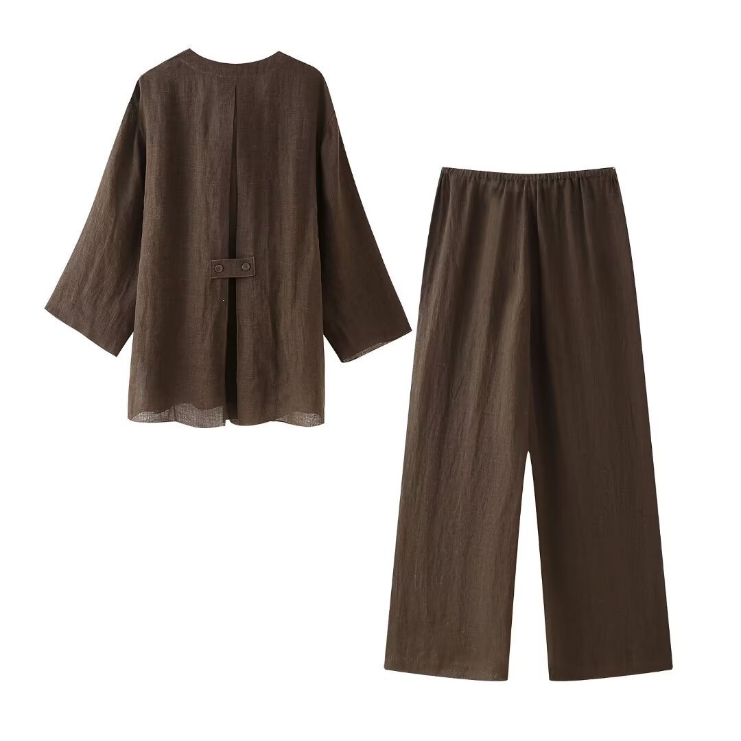 Orris Linen Cross Suit