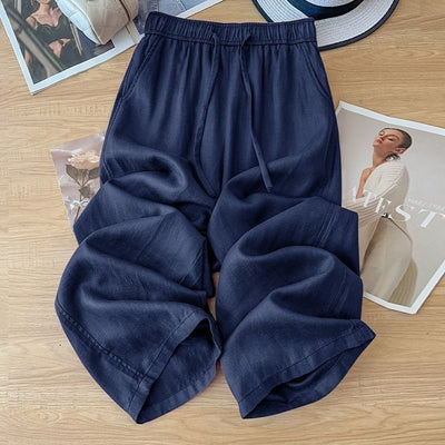 Orris High Waist Linen Straight Pants