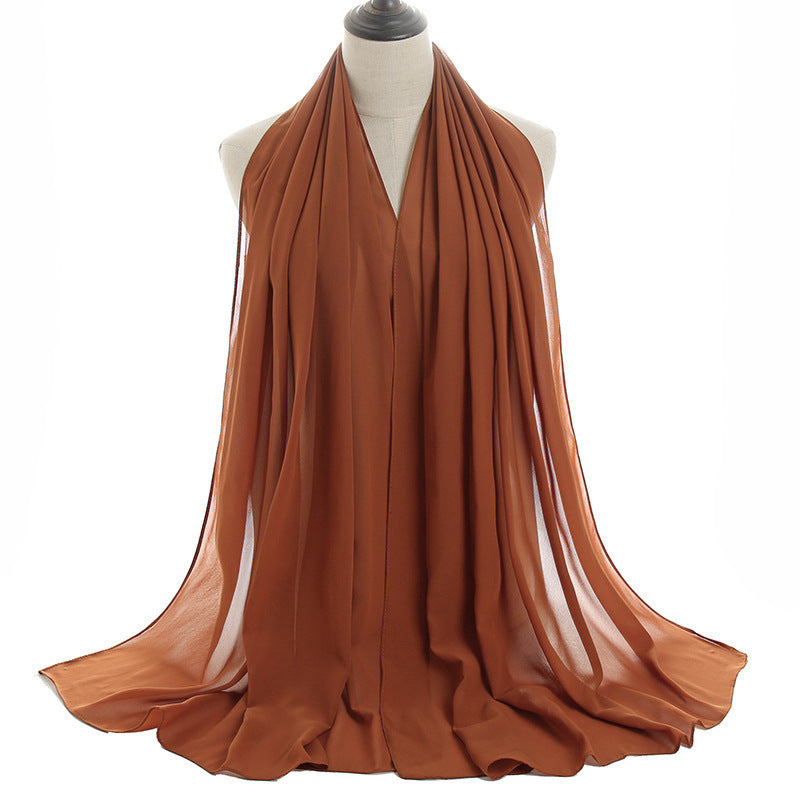 Orris Monochrome Pearl Chiffon Hijab Scarf