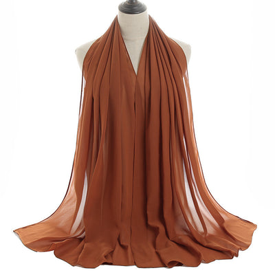 Orris Monochrome Pearl Chiffon Hijab Scarf