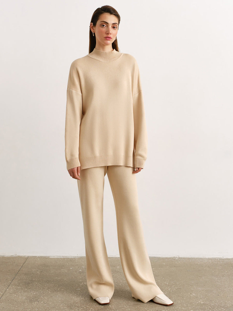 Orris Casual Slit Sweater Suit